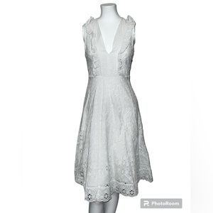 Zara White Eyelet Dress